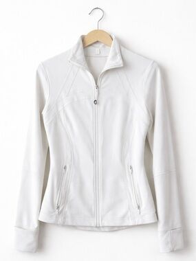 lululemon athletica White Full-Zip Bomber Jacket